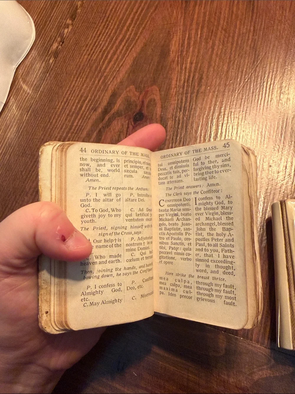 Antique Religious Prayer Book Pair- Vintage Jesus Illustrations